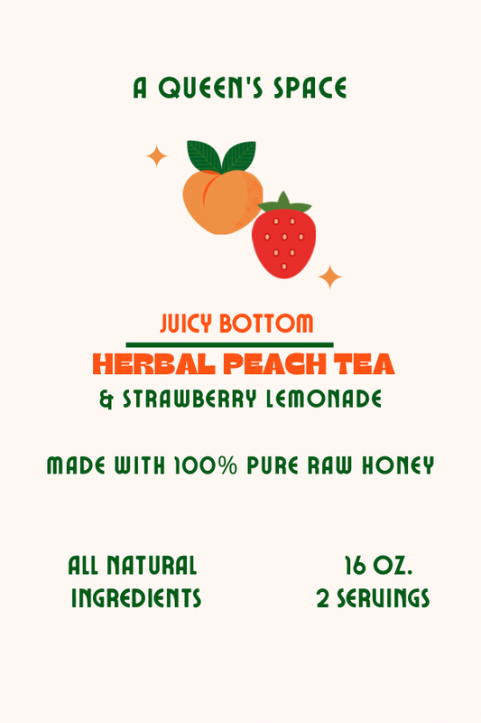 Juicy Bottom Herbal Peach Tea & Strawberry Lemonade